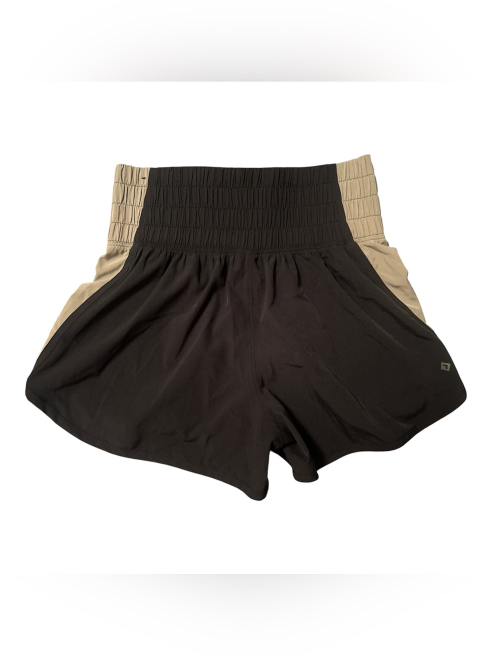 Women's YPB Black‎ & Beige Athletic Shorts S